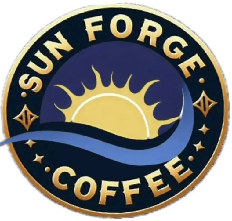A logo of sun forge coffee