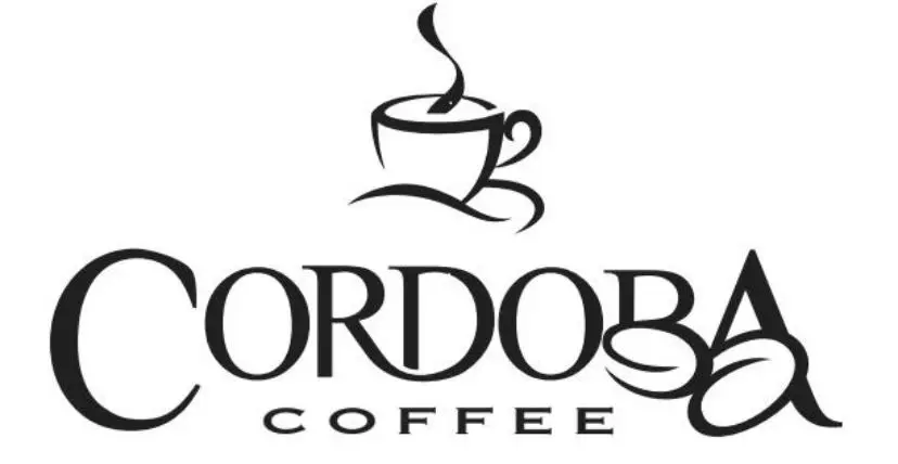 A black and white logo of a coffee shop.
