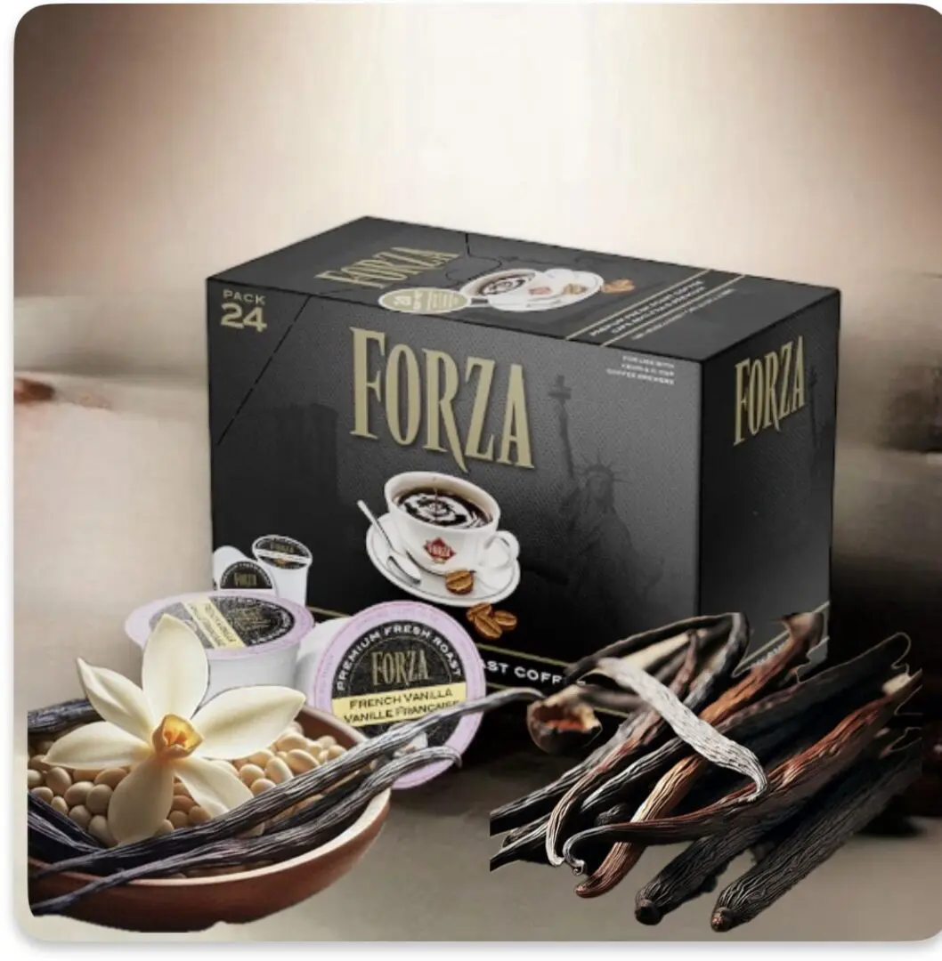 Forza French Vanilla coffee pods, 24 pack.