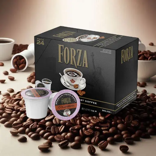 Forza Colombian coffee pods, 24 count.